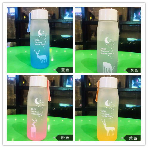 杯子男女學生韓版可愛水杯夏季防摔家用塑料杯網(wǎng)紅ins磨砂隨手杯